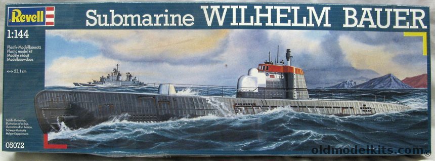 Revell 1/144 Submarine Wilhelm Bauer/ U-2540 Type XXI U-Boat, 05072 plastic model kit